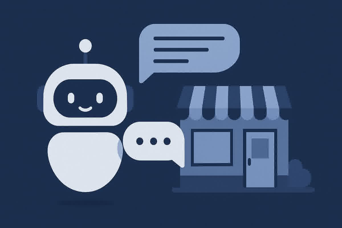 AI chatbot interface on a smartphone showing helpful customer conversation